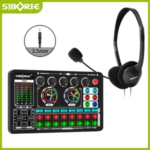 Siborie F999 Soundcard+H1/H1-A/W1 Headphone Paket Lengkap Full Set 100% Original Mendukung COD