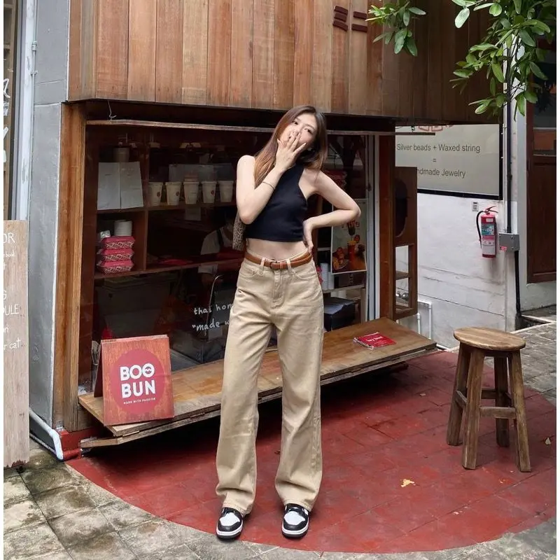 CELANA HIGHWAIST KULOT LOOSE JEANS WANITA/CELANA LOSS/JEANS KEKINIAN Bawahan Panjang 4
