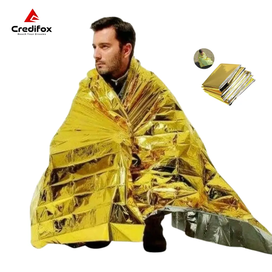 CREDIFOX Emergency Blanket Thermal Selimut Darurat untuk Traveling, Hiking, Camping Waterproff & Windproof