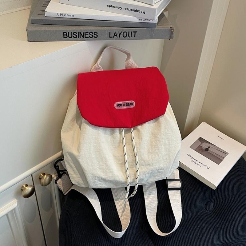 Ranyangqiao Bags Mới Dung lượng lớn Ba lô dây rút Nhẹ Chống mài mòn Ba lô vải bố Bền bỉ Chống thấm nước Ba lô du lịch Sử dụng thông thường