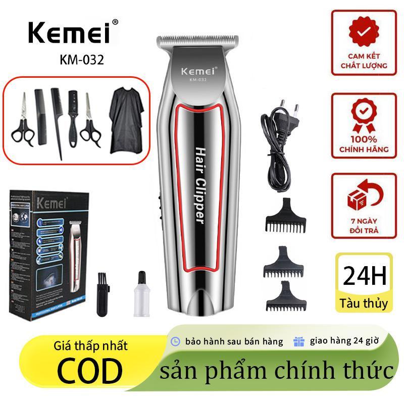  Kemei Tông Đơ Chấn Viền KM-032 Tăng Đơ Trấn Viền Kẻ Viền Nhỏ Gọn Có Cữ Cạo Râu Cắt Tóc Chất Lượng Cao Pin Lithium Ion Polymer 3W 10W 15W 