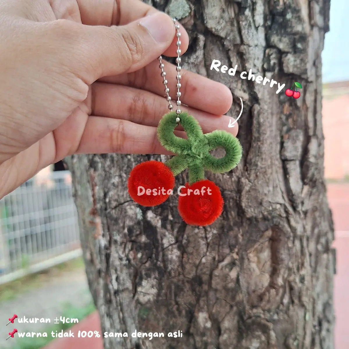 keychain fruit pipe cleaner | gantungan kunci buah kawat bulu