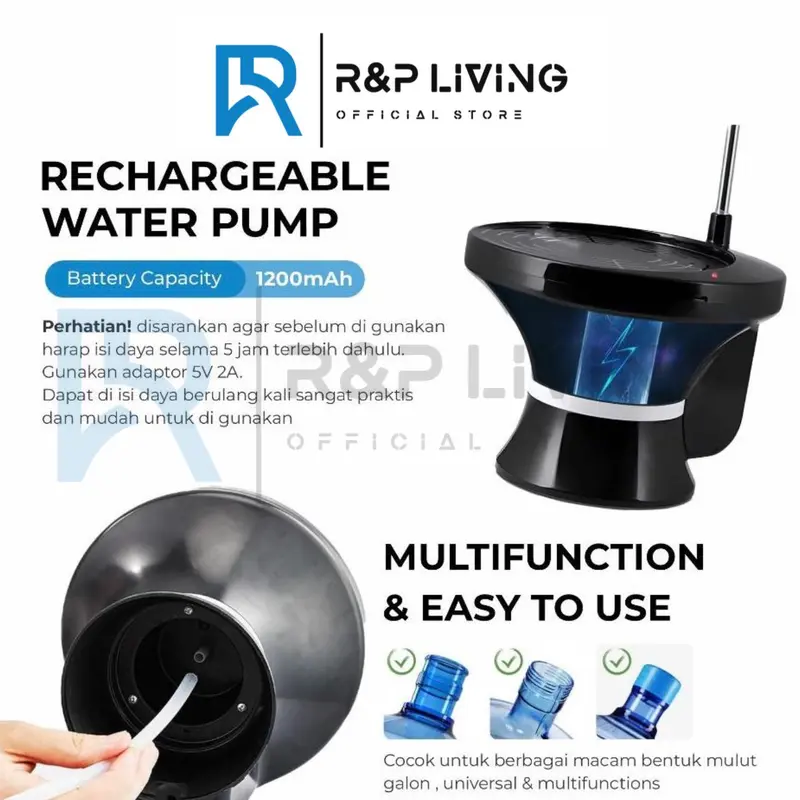 R&P [READY] Pompa air listrik isi ulang tablet kelas atas klasik di cas 2