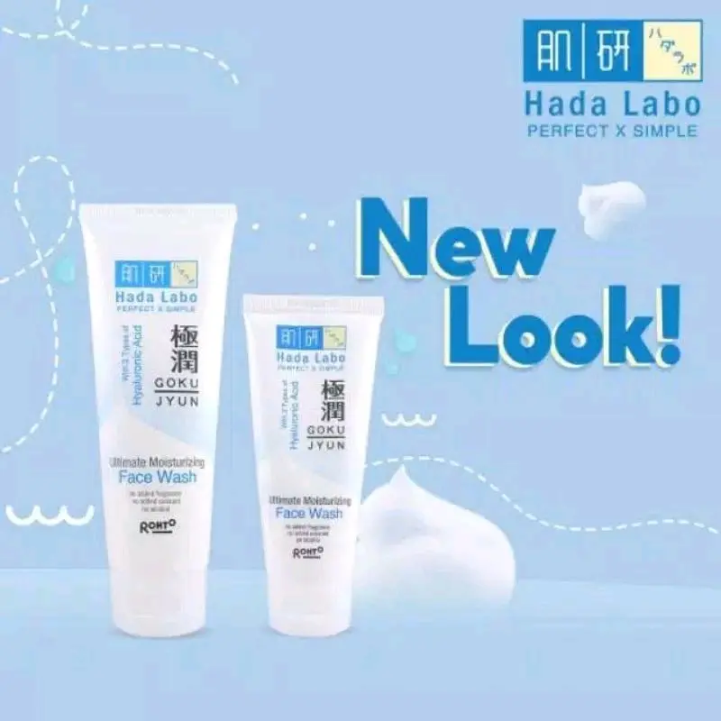 Hada Labo Gokujyun Ultimate Moisturizing Facewash 100gr & 50gr / Sabun muka hadalabo