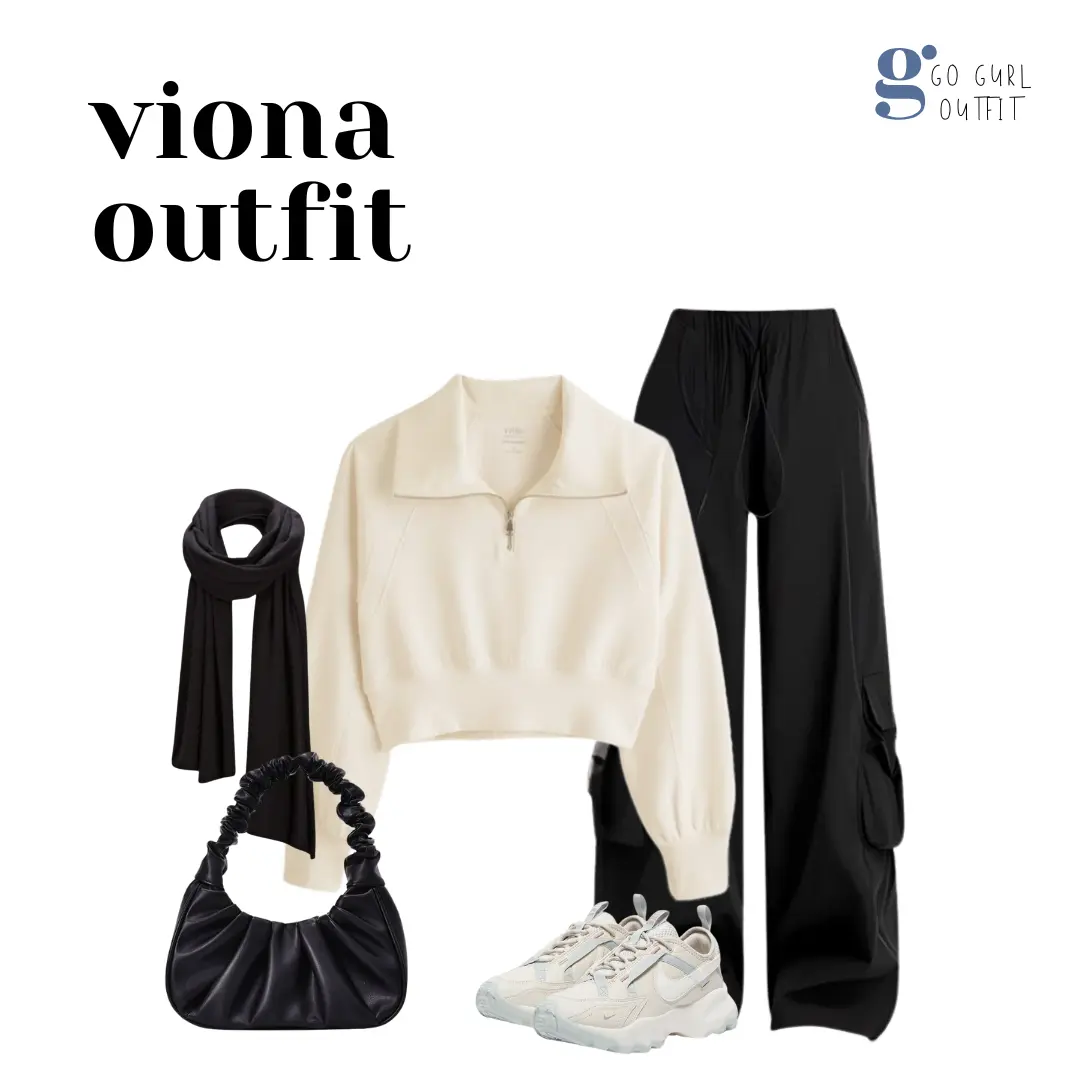 One Set Outfit Remaja (Sweater Halfzip, Celana Cargo, Pashmina Jersey) Setelan Murah Terbaru - GGO08