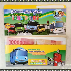 Amplop Lebaran Ukuran Jumbo Motif Tayo Isi 10 Lembar