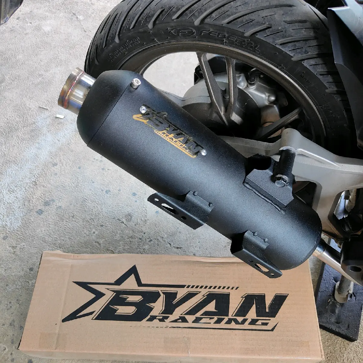 knalpot Moncong Shijiro Byan Racing Copy Cms VARIO 150 / 125 Baud L SARTENG SarFul Beat Mio Nmax Aerox 155 Pcx 160 SUARA bass Asli Mesin Motor Motorcycle Foto Kamera