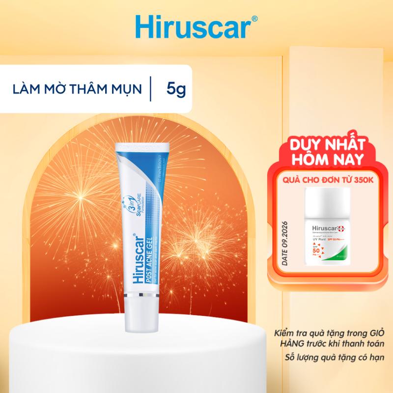 Gel làm mờ sẹo mụn và thâm mụn Hiruscar Post Acne 5g