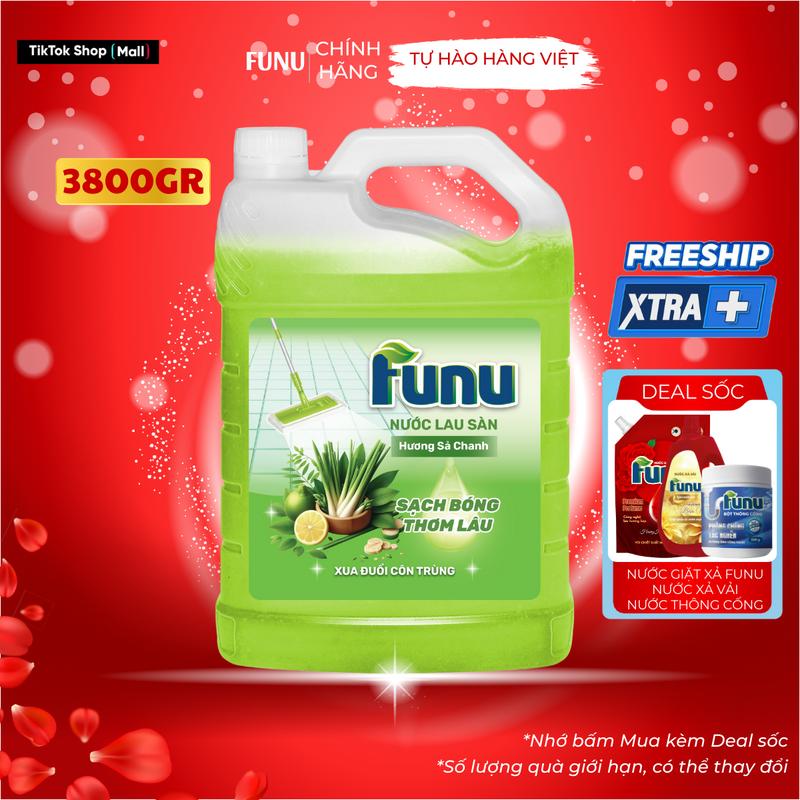  Funu Nước Lau Sàn Hỗ Trợ Xua Đuổi Côn Trùng Khử Mùi Hôi Thú Cưng An Toàn Cho Da - Hàng Chính Hãng 
