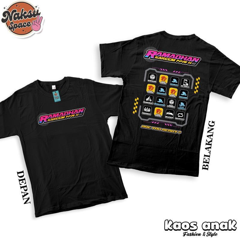 KAOS ANAK RAMADHAN KAREEM 1446 HIJRIAH TERBARU 2025 BAJU LEBARAN ICON GARENA DI BULAN PUASA BAJU FF 0