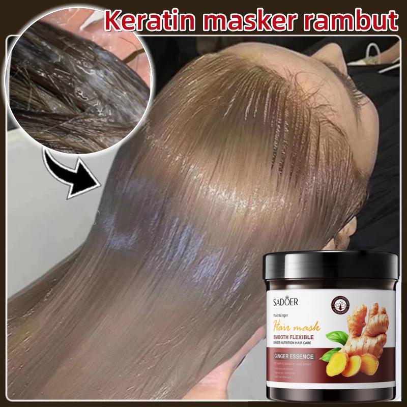 Keratin pelurus rambut permanen Meluruskan rambut Masker Kering dan Yang Keriting Perawatan Rambut Rusak Masker Rambut Smoothing Bagus - Gel Lidah Buaya