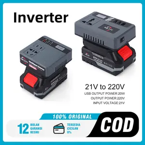 MLHY Baterai litium Inverter 100W - 3 USB Baterai Makita Soket Konverter Daya Multifungsi Pengisi Daya Cepat DIY Inverter ( Berlaku untuk kipas angin listrik, lampu LED, bor listrik, wrench listrik, Pengisian daya ponsel )