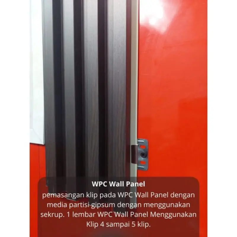 Klip WALLBOARD / WPC wallpanel Kisi Kisi Paket / Klip wpc paket + sekrup + fisher murah 2