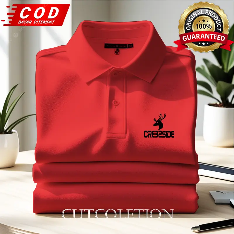 CRESSIDA  Kaos Pria Import Premium - Polo Shirt casual Formal Lifestyle - Polo Kerah lengan pendek jeans Baju Katun 3