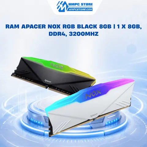 RAM Apacer NOX RGB Black 8GB | 1 x 8GB, DDR4, 3200MHz, bảo hành 5 năm