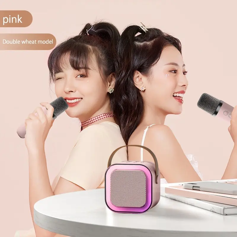 【Local Delivery&COD】 Original mini Karaoke speakerbluetooth Bass K12 Microphone Premium setlengkap bluetooth mic wirelessMikrofon suitable for semua Ponsel mini speaker wireless karaoke toya speaker 8