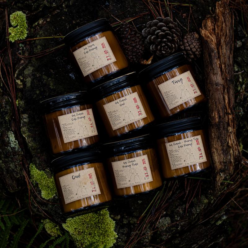 Nến thơm tinh dầu thiên nhiên 7 ngày yêu - thơm và matxa dưỡng da tay - Decor phòng