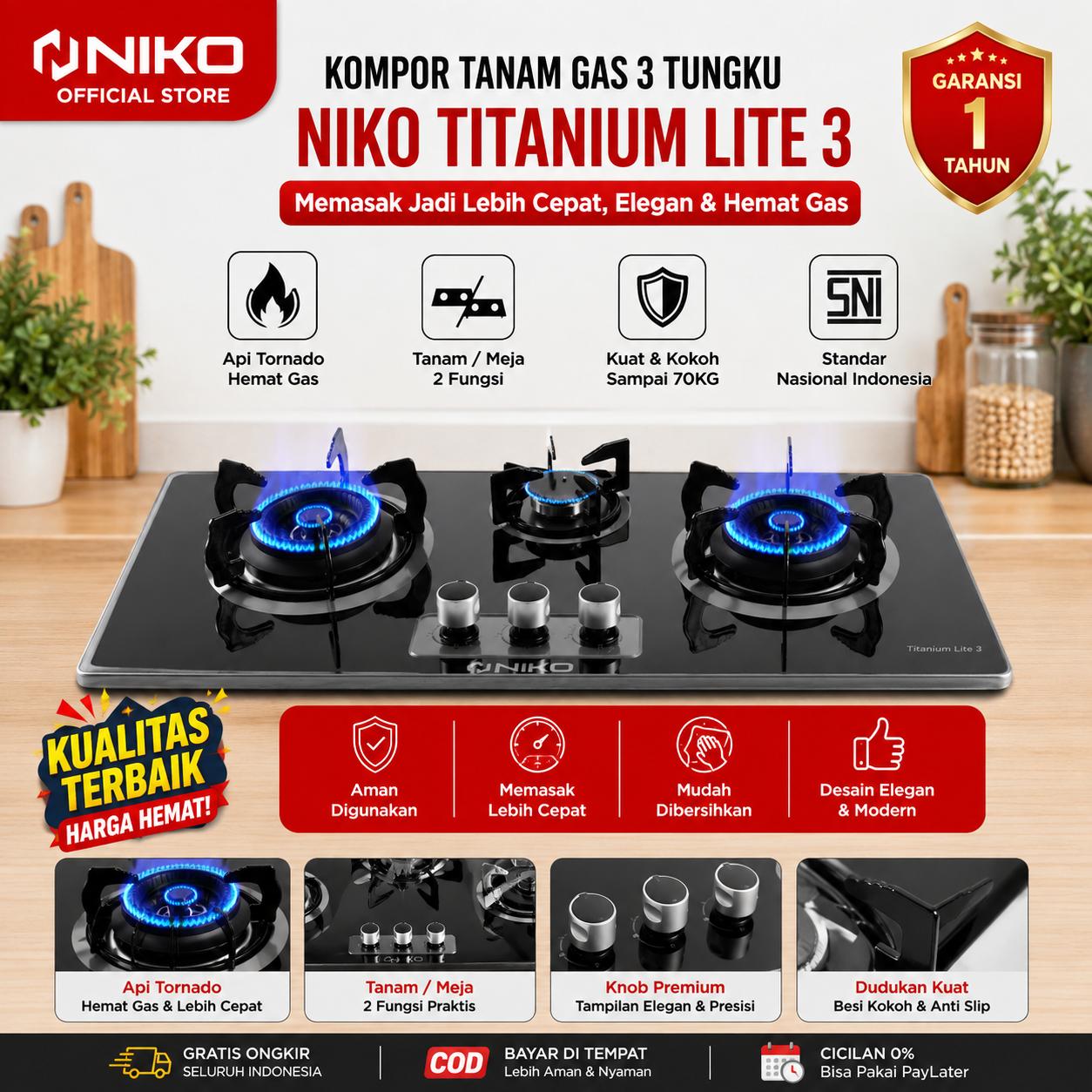 KOMPOR NIKO TITANIUM LITE 3 TUNGKU