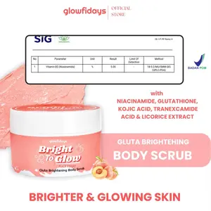 [1PCS] Bright to Glow Peach Yogurt Gluta Brightening Body Scrub