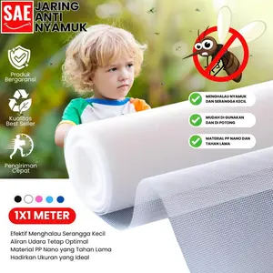 SAEID - Jaring Kasa Anti Nyamuk Serangga Jendela Ventilasi Net PP Nano Lebar 1M Jaring Nano Sejuk dan Nyaman 1x1m SAEID