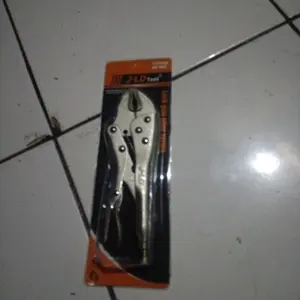 JLD Locking Pliers Curved Jaw 10" Tang Buaya Sherlock Wire Cutter Tang Buaya Bengkok kunci buaya