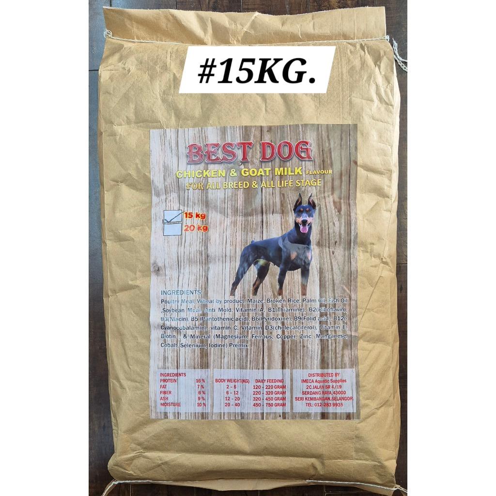 Best Dog 15kg Dog Food Chicken Goat Milk Makanan Anjing Ayam Susu Kambing