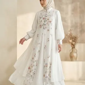 Raya Series Dress gamis by anbia butik longdress gamis mewah maroon