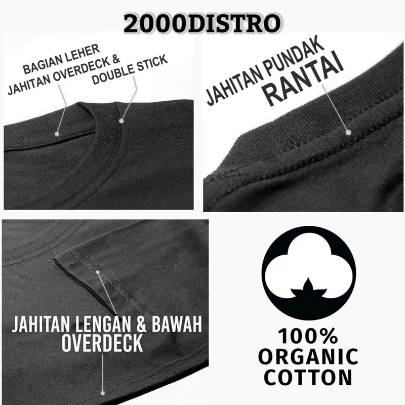 BUY 1 OR 3 PCS ( PROMO COD ) Kaos Distro Pria - Kaos Distro 100% Cotton Combed 30s Katun - Baju Oblong Distro Cowok Cewek Print EI33R Oren 1