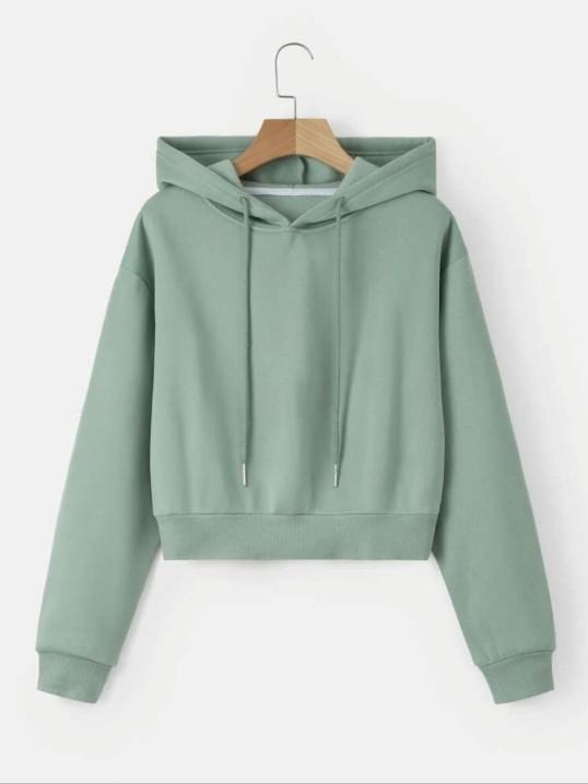 Product Introduction of Sweater Crop Hoodie Wanita Fleece Lembut 12