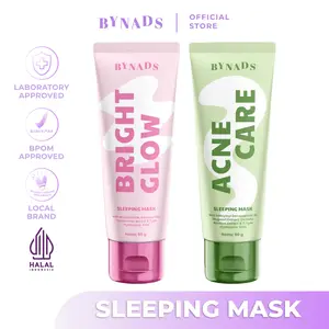 Bynads Sleeping Mask Bright Glow Sleeping Mask with 4% Niacinamide Acne Care Sleeping Mask with Salicyloyl Decapeptide-10 Salicylic Acid 3in1 SleepingMask Moisturizer Wash Off Mask Bynads