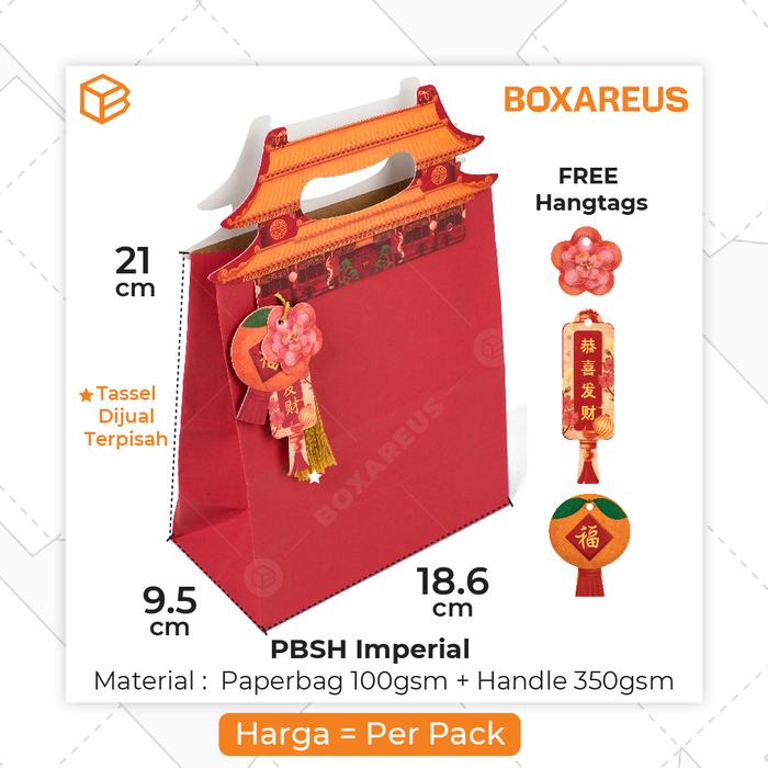 Gambar Paper Bag Imlek Packaging Mini Hampers CNY Kemasan Kantong | PBSH IMPERIAL dari Box Are Us Kota Bandung Tokopedia