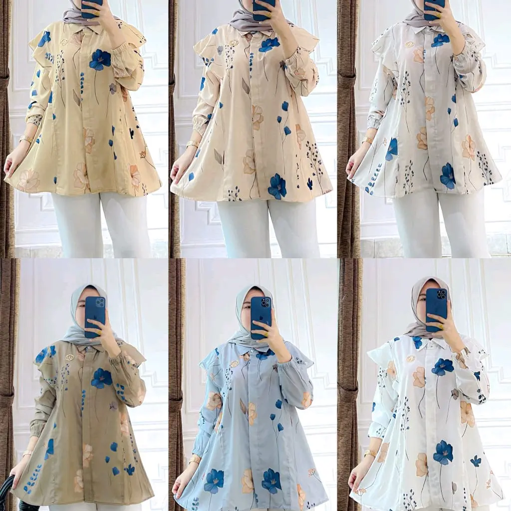 top kanada winody terbaru kekinian  / update fashion wanita Atasan Panjang  Casual