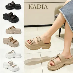 [Promosi] KADIA! Sandal Wanita Wedges & Sandal Selop Tinggi Anak Tanggung 5-10 Tahun Karet Kekinian Antislip Empuk Ringan Premium - Wanita Wedges EVA Jelly & Anak Kode 518T Tinggi 5cm