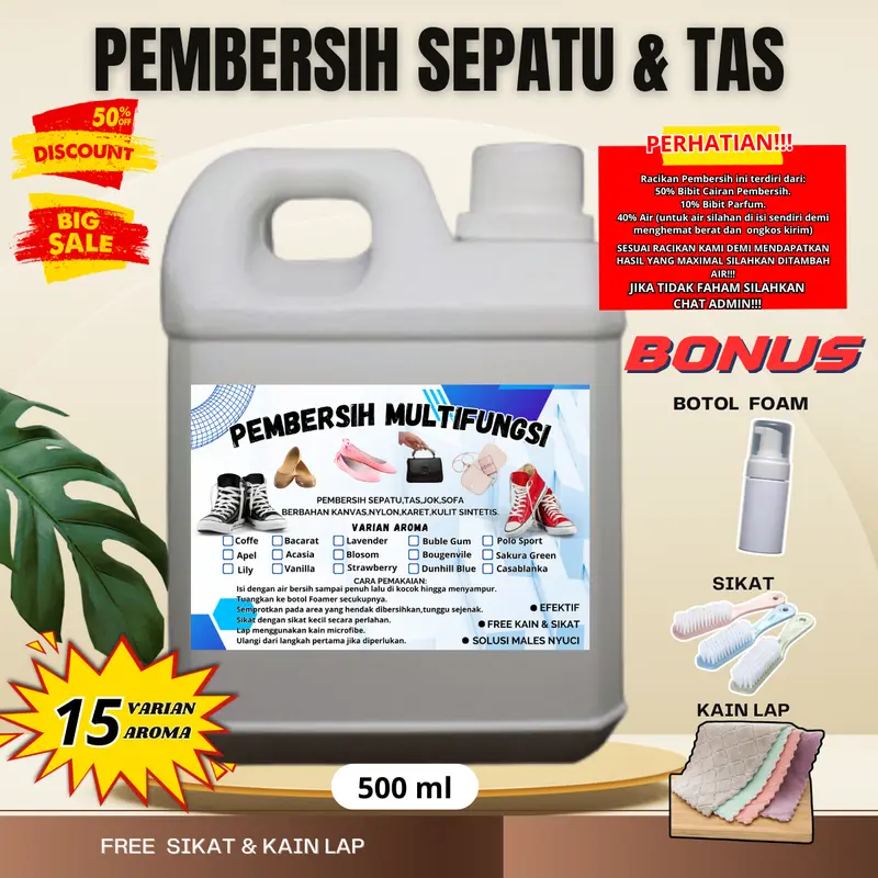 Pembersih Sepatu Multifungsi Active Foam 500Ml - Varian Aroma Banyak - Shoe 0