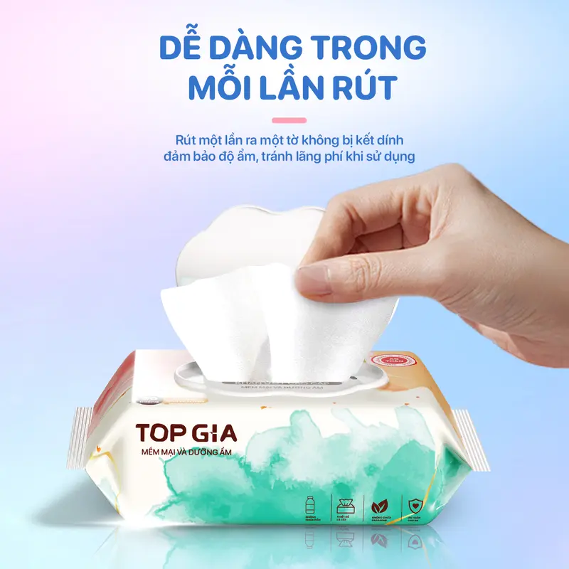 [DEAL Mua 10 TẶNG 10] Thùng 10 bịch khăn ướt cao cấp kích thước 14x18cm không cồn không hương liệu Tặng 10 gói khăn ướt mini MỚI mềm mịn tiện lợi Giấy Ăn Khăn Giấy (KU) 3