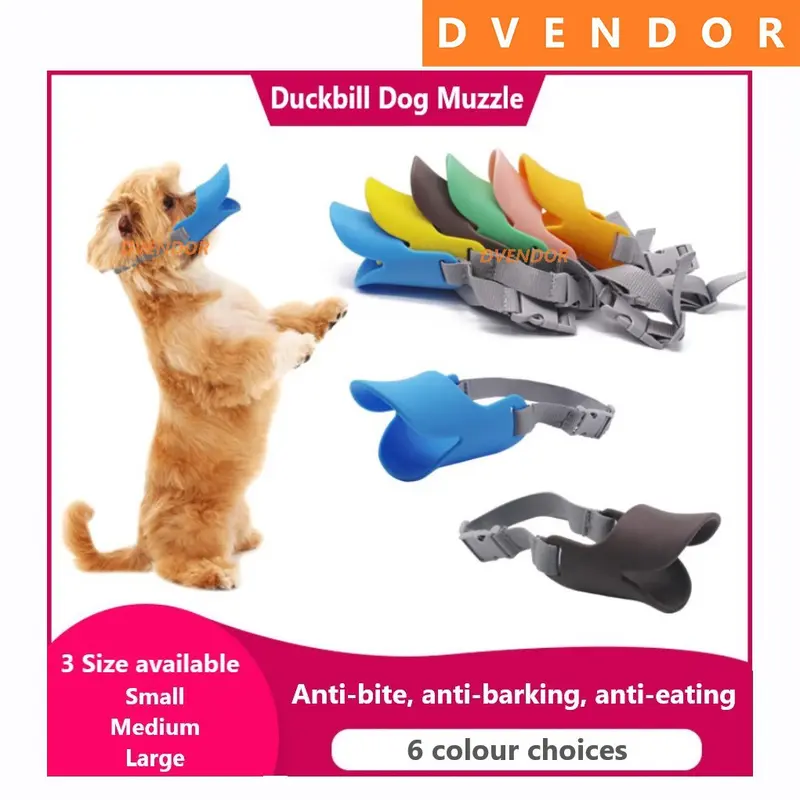 DOG PET MUZZLE BRANGUS PENUTUP MULUT ANJING HEWAN DUCKBILL DUCKBEAK DUCK BEAK BILL BEBEK SILICONE 2