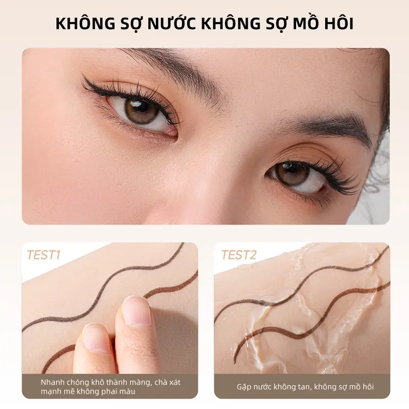 Tun Phạm x [UKISS] UKISS Bút Chì Kẻ Mắt Dạng Gel, 60Mg, Hai Đầu, Với Cọ Kẻ Mắt Siêu Mỏng, Chống Thấm Nước, Chống Nhòe, Lâu Trôi, Cho Người Mới Bắt Đầu Trang Điểm Mỹ Phẩm Nữ Cosmetic Women 5