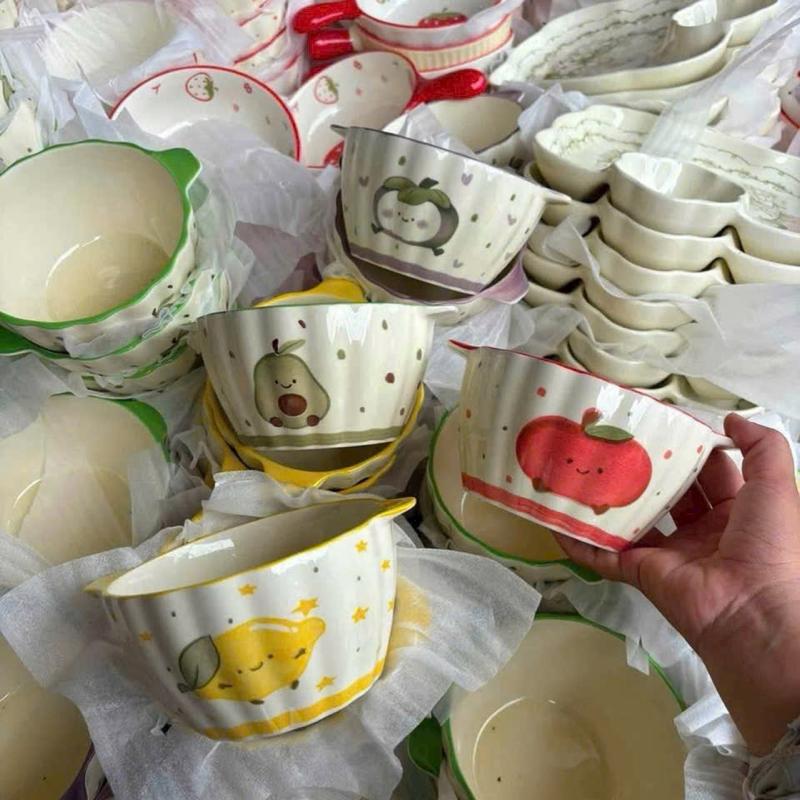Chén Bát 2 Tai In Hình Dễ Thương Cho Bé Thiết Kế Độc Đáo Sử Dụng Linh Hoạt…