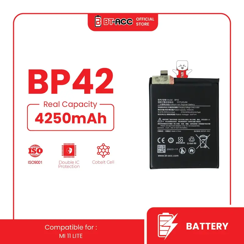 BT-ACC BP42 Battery Baterai Battre For Xiaomi Mi 11 Lite BT-ACC BP42 Battery Baterai Battre For Xiaomi Mi 11 Lite