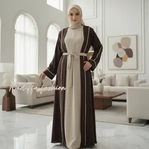 Gamis Abaya muslimah wanita bahan Cringcle Airfloow Basic Syari Umroh