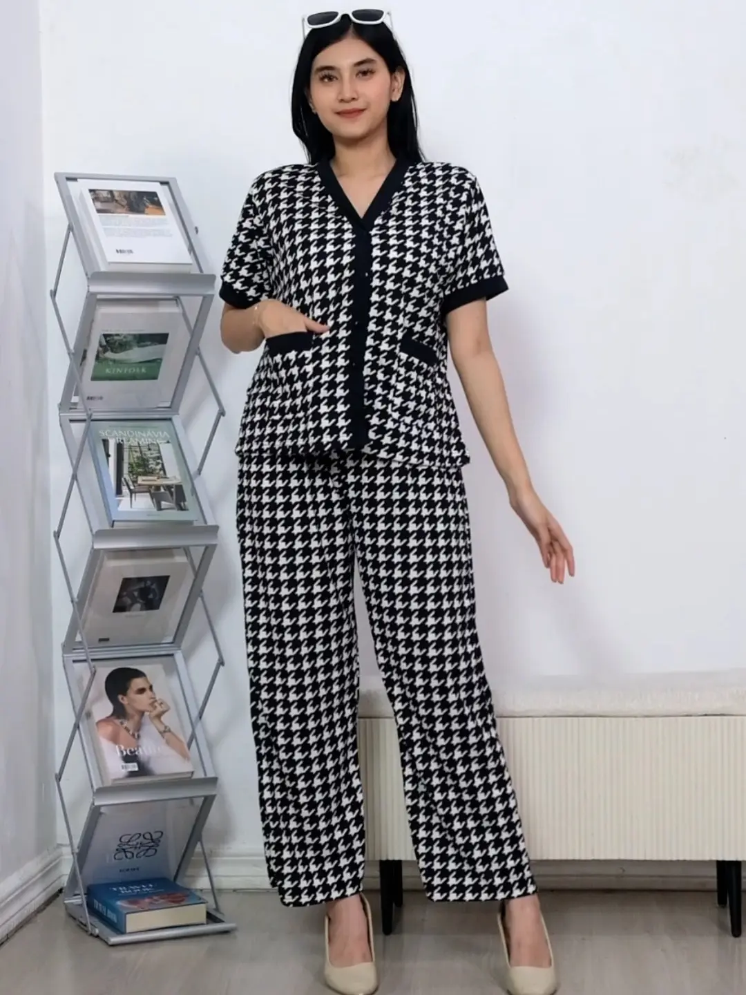 Owie fashion - Setelan one set wanita dewasa || Setelan Nana set celana kulot panjang | One set wanita kekinian | Setelan wanita termurah Tebal Silk 1  set korean style