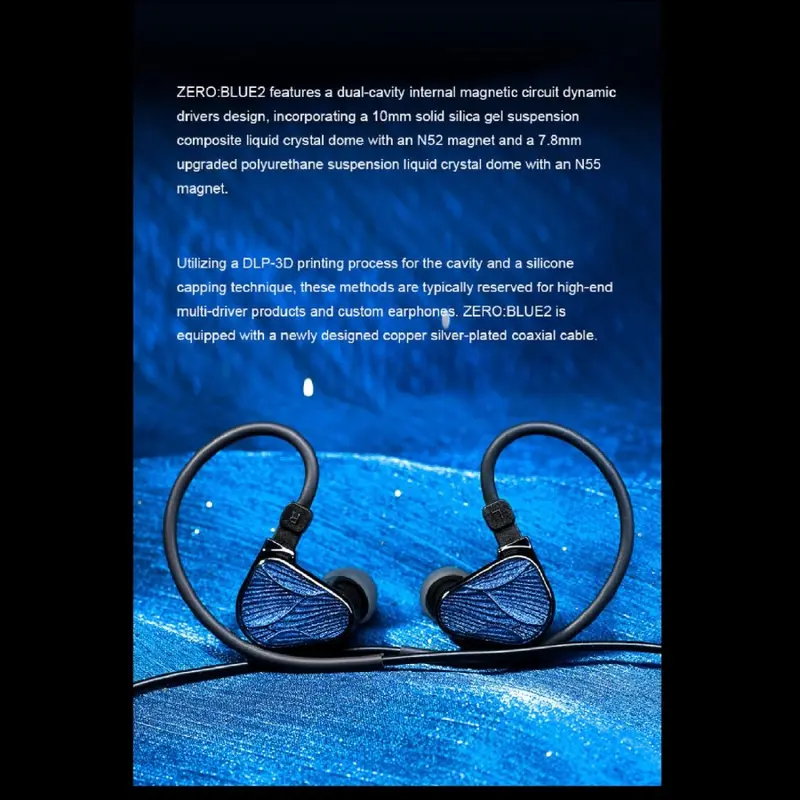 Truthear x Crinacle Zero :Blue2 / Zero Blue 2 Dual Dynamic Drivers In Ear Monitor Earphone / Iem Original 1