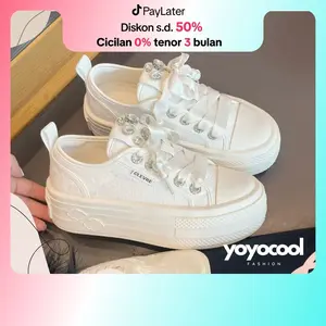 RT Luxe Shoes / Sepatu Wanita White Sneakers Casual / Korean Style