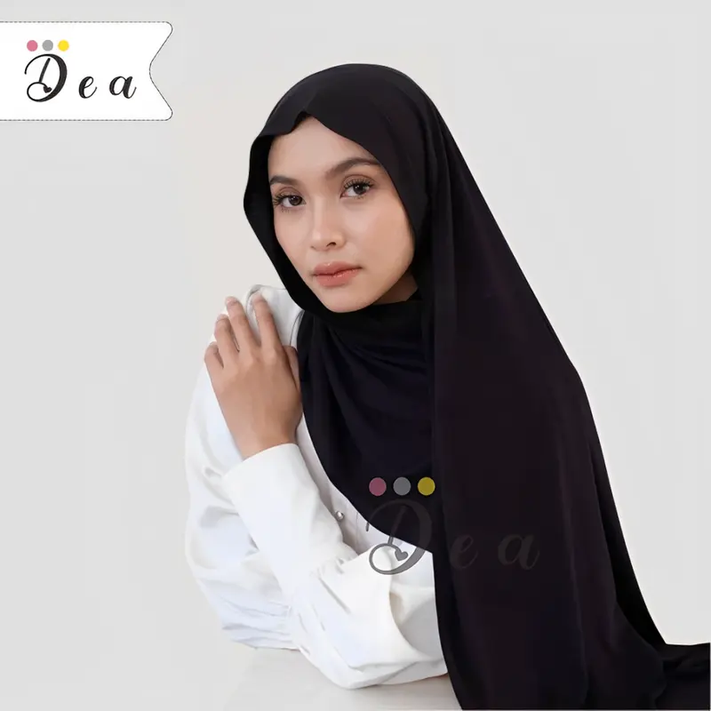 Pashmina Kaos Jilbab Hijab Kerudung Pasmina Kaos Jersey Premium Polos Mleyot 3