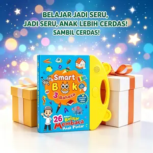 Buku Belajar Bersuara Anak Perempuan, Buku Edukasi 3 Bahasa Indonesia Inggris Arab, Alat Belajar Huruf Angka Doa, Mainan Edukatif Yang Menarik, COD Tersedia