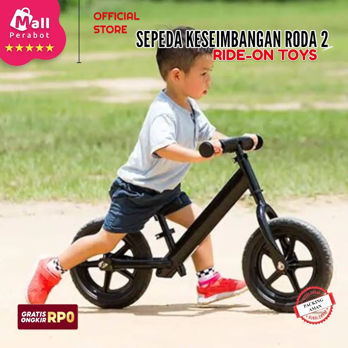 Mall Perabot | Sepeda Anak 2 Roda Tanpa Pedal Mall Perabot Balance Bike dengan Bahan EVA Foam dan Tempat Duduk yang Empuk