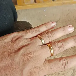 2 Pcs Cincin Terbuat dari KOIN LOGAM 1991 Tahan Karat.Cincin Pasangan Pria dan Wanita TERLARIS