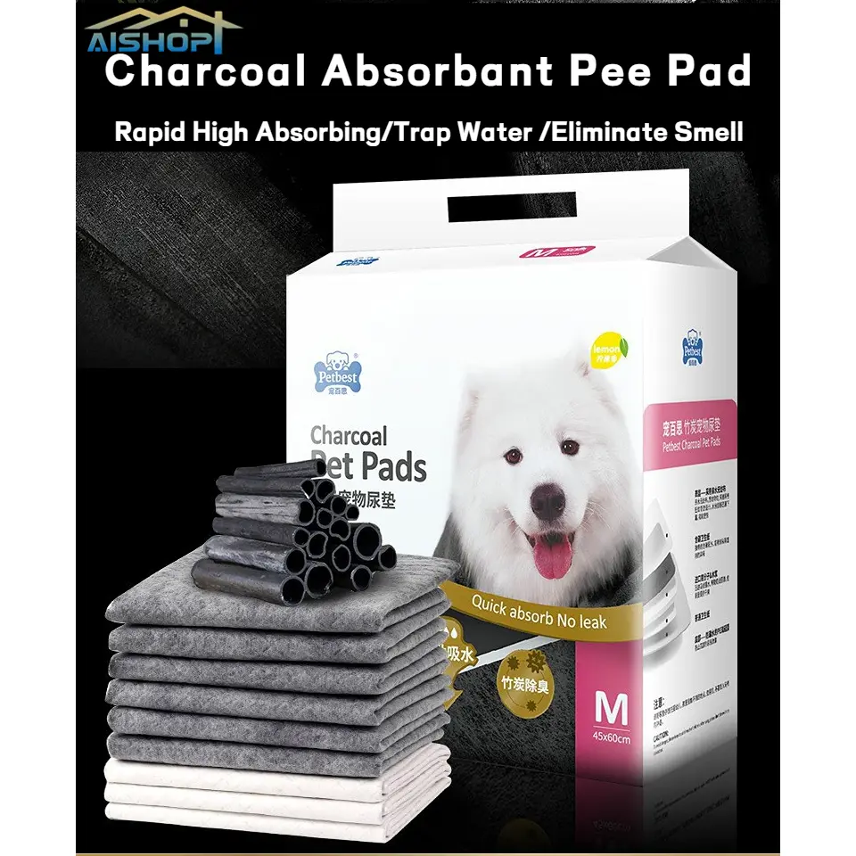 [SG Seller]Charcoal Absorbent Pee Pad Petcare Diaper Training Pads