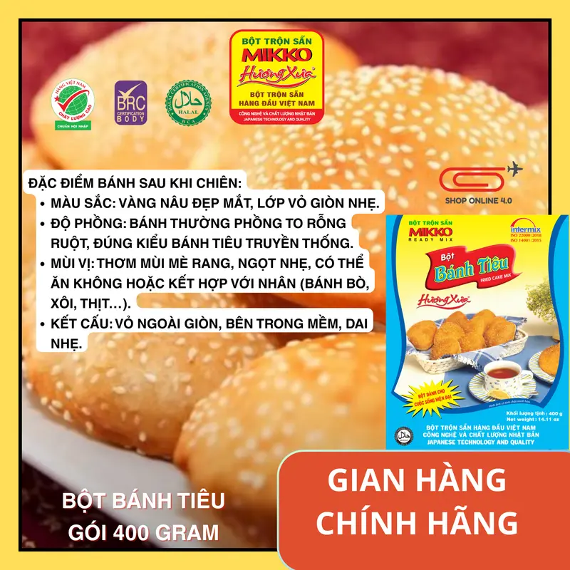 Bột bánh tiêu Mikko Hương Xưa gói 400g - Hàng chính hãng. 1