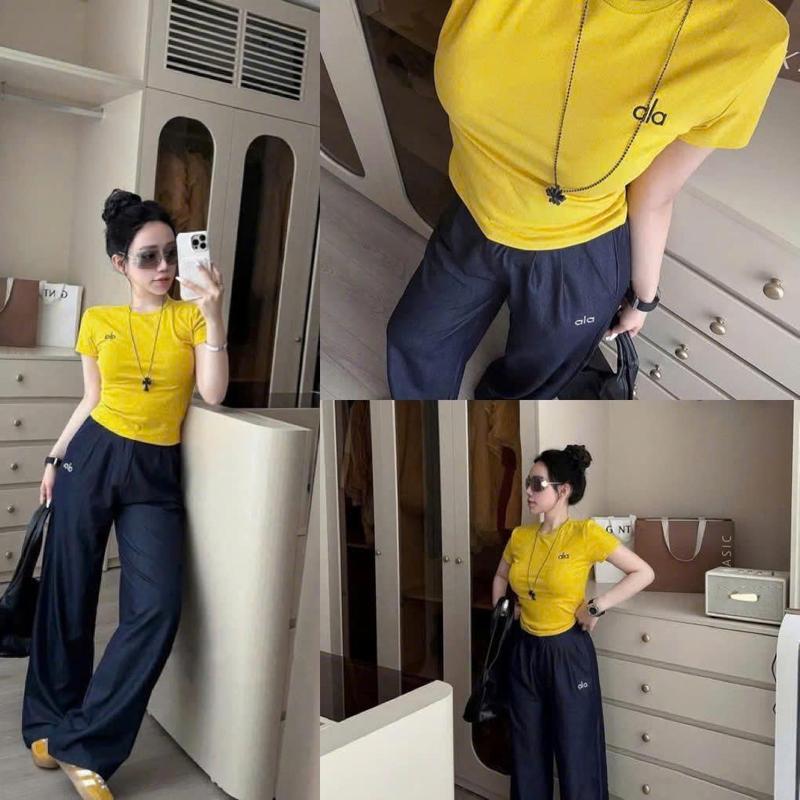 ( Không kèm vòng phụ kiện ) Sét Áo Zip Chữ Thêu Mix Quần Suông Thụng Bò Giấy Lụa Mềm Đẹp Dành Cho Nữ Dễ Mặc by T.LINH STORE 68